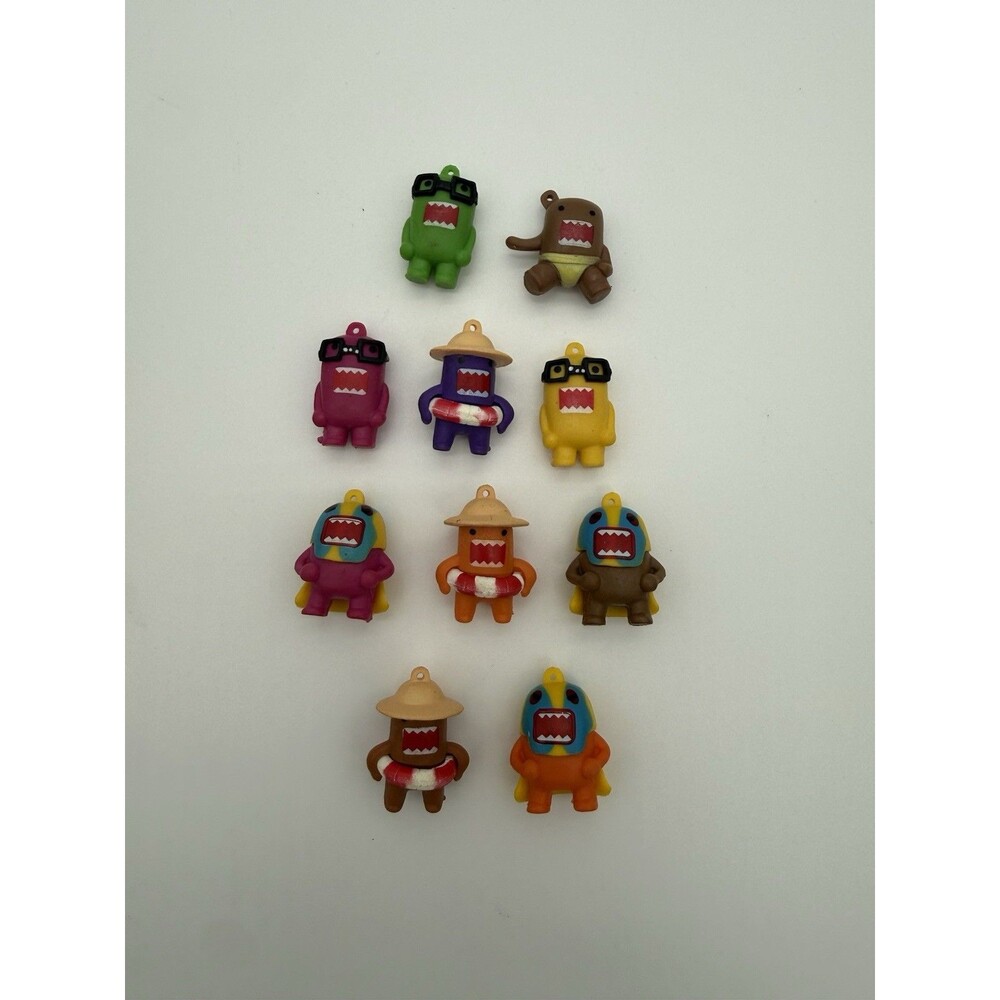 Domo Kun NHK  1" Mini Figure Lot of 10 Domo-Kun Phone Charms